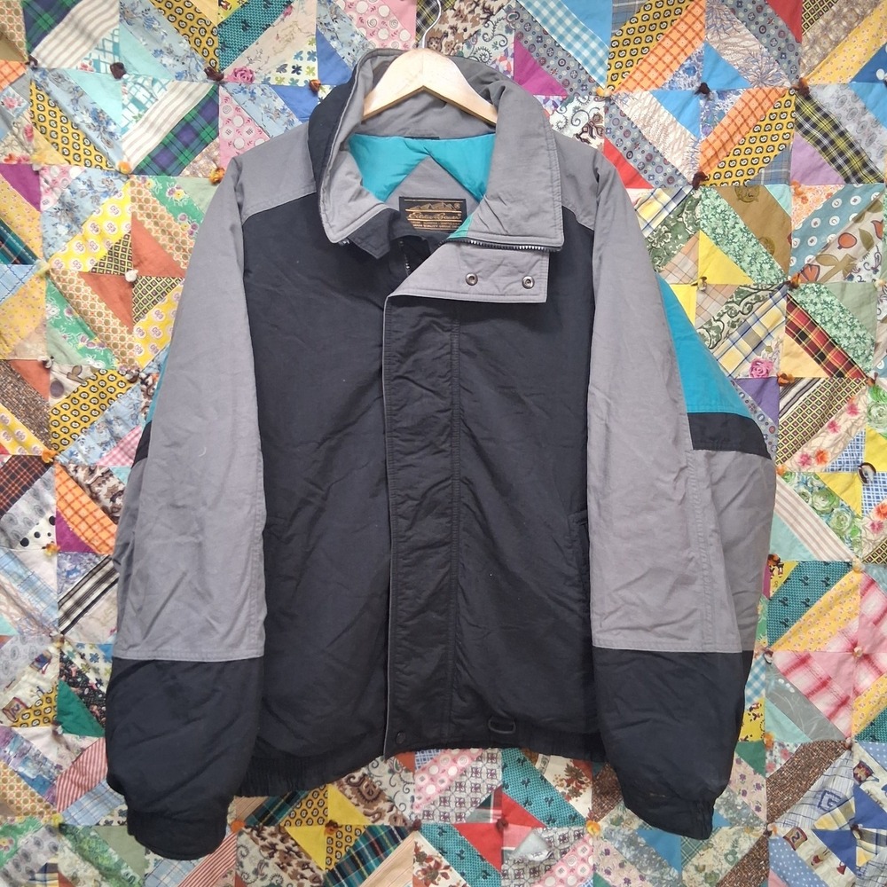 Vintage 90s Eddie Bauer Goose Down Ski Jacket Mens Size Large 2 Tone Retro